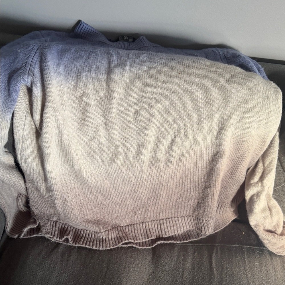 Simply Vera Vera Wang Ombre Crewneck Sweater in Lavender and Cream